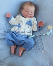 ​Full body silicone doll Philip sleeping in blue outfit