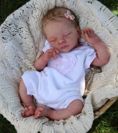 ​Full body newborn reborn doll Maple sleeping in autumn outfit